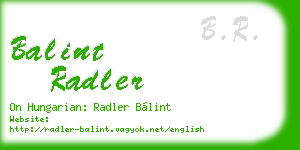 balint radler business card