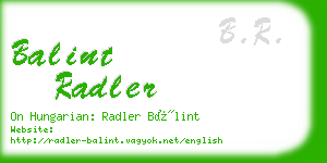 balint radler business card